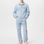 Lookbook Chaqueta Vaquera Bordada LOUIS VUITTON x Tyler SS24 Azul Claro Manga Larga 1AFRXI