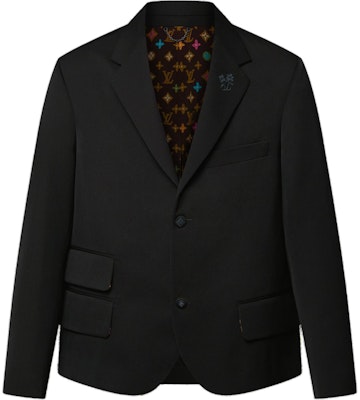 LOUIS VUITTON x Tyler SS24 Embroidered Logo Long Sleeve Blazer Black 1AFRD1 Buy LOUIS VUITTON x Tyler SS24 Embroidered Logo Long Sleeve Blazer Black 1AFRD1