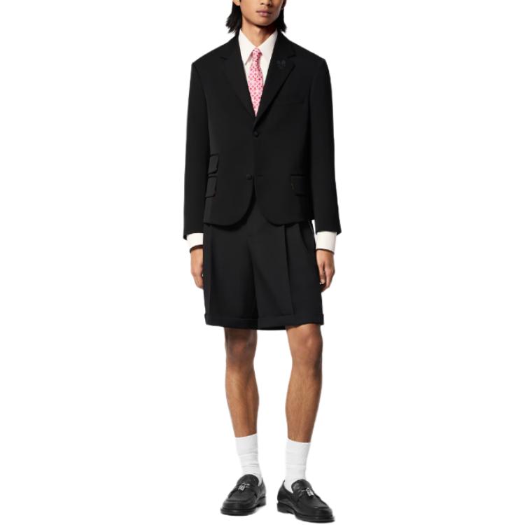 Lookbook LOUIS VUITTON x Tyler SS24 Embroidered Logo Long Sleeve Blazer Black 1AFRD1