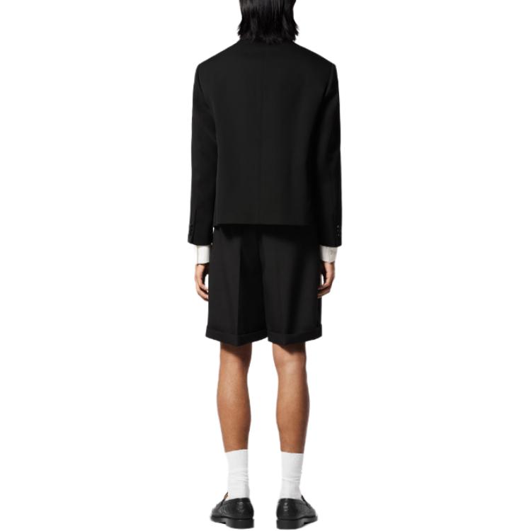 Shop LOUIS VUITTON x Tyler SS24 Embroidered Logo Long Sleeve Blazer Black 1AFRD1