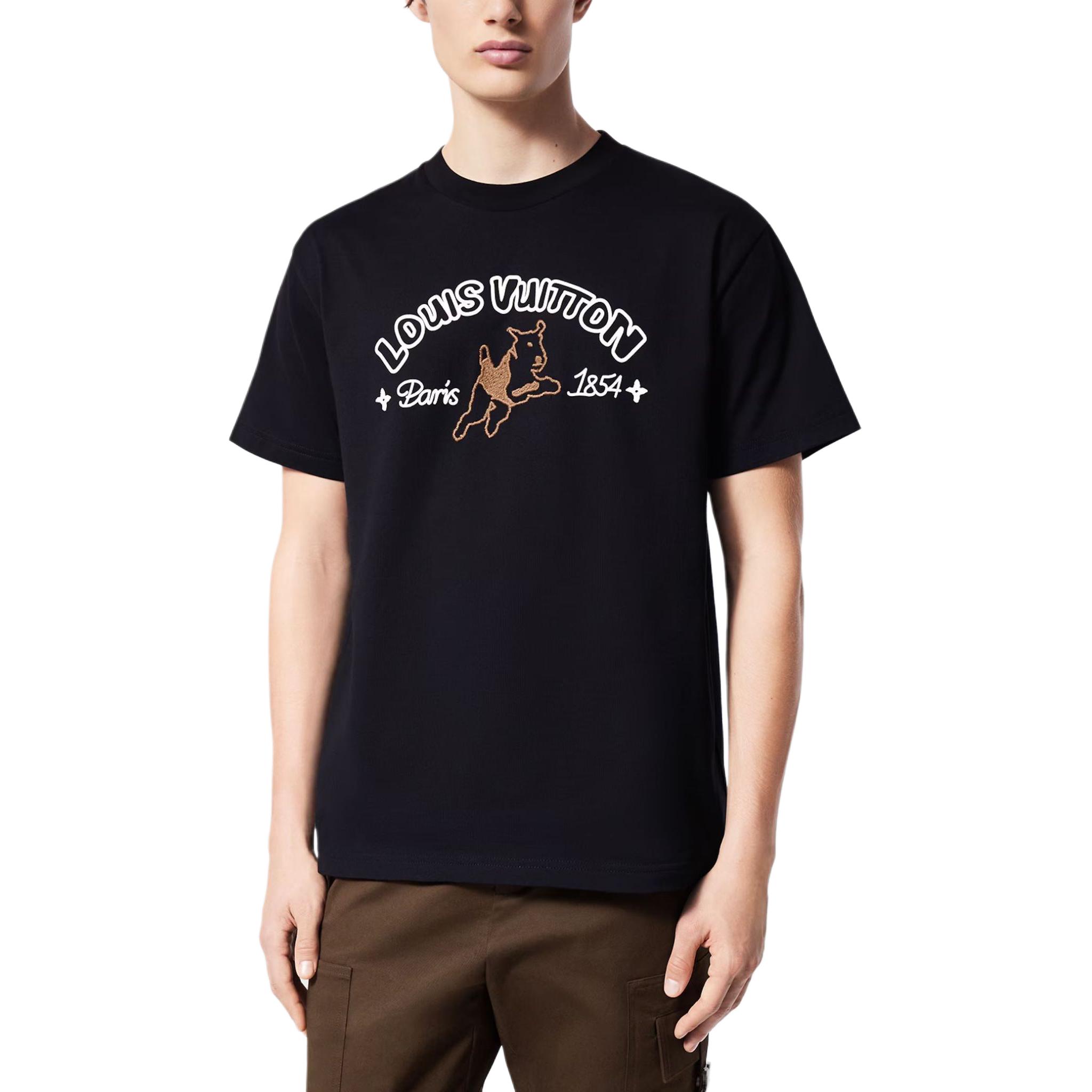 LOUIS VUITTON Tyler SS24 Embroidered Logo Short Sleeve T-Shirt Black Menswear 1AFQ67 圖 8