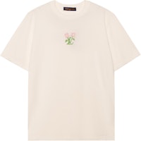 LOUIS VUITTON x Tyler SS24 Baju T Tee Logo Bunga Beige Lelaki Leher Bulat 1AFRDI Order LOUIS VUITTON x Tyler SS24 Baju T Tee Logo Bunga Beige Lelaki Leher Bulat 1AFRDI
