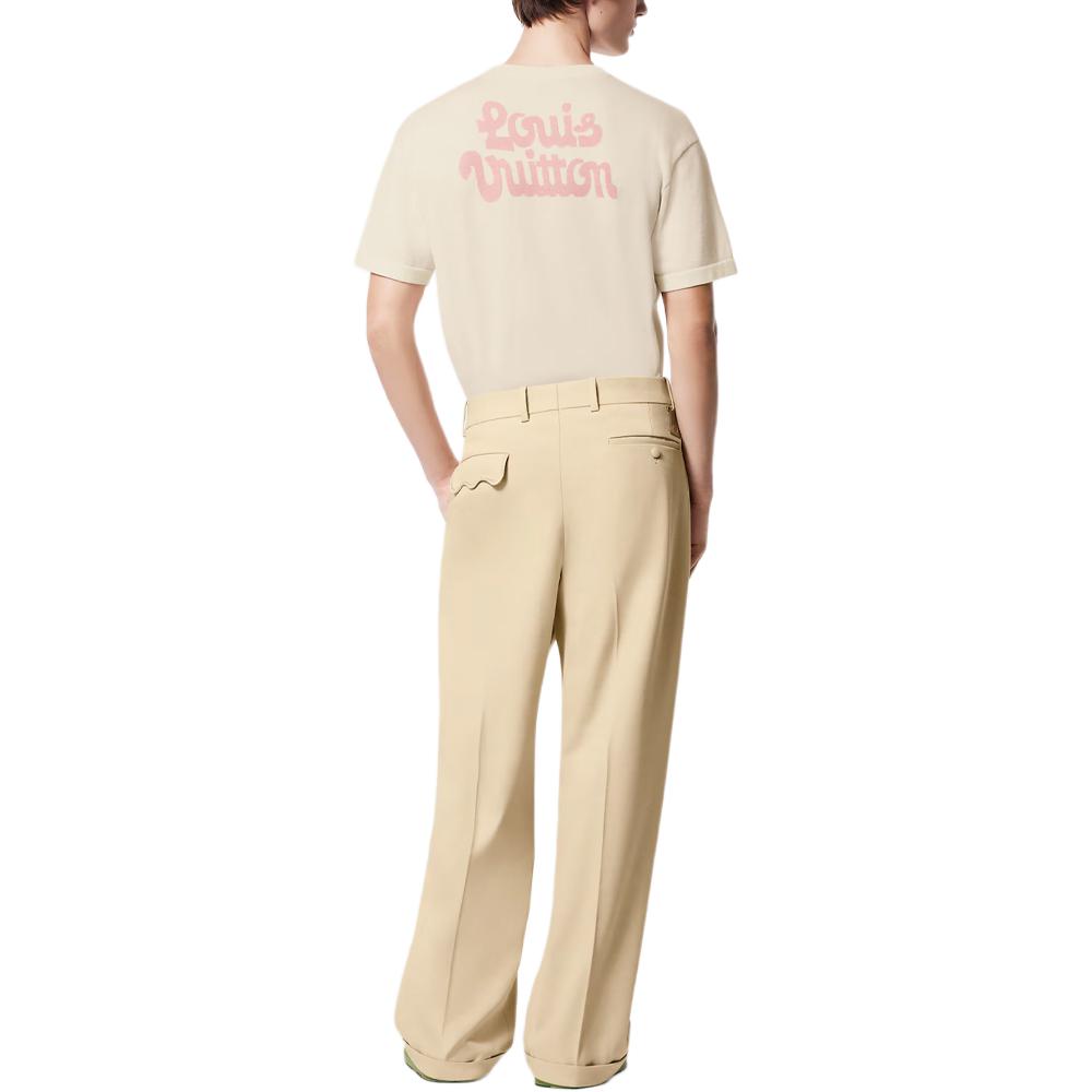 Purchase LOUIS VUITTON x Tyler SS24 Kaos Logo Floral Beige Pria Leher Bulat 1AFRDI