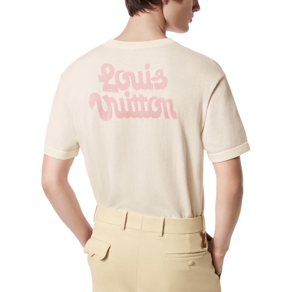 Details for LOUIS VUITTON x Tyler SS24 Kaos Logo Floral Beige Pria Leher Bulat 1AFRDI