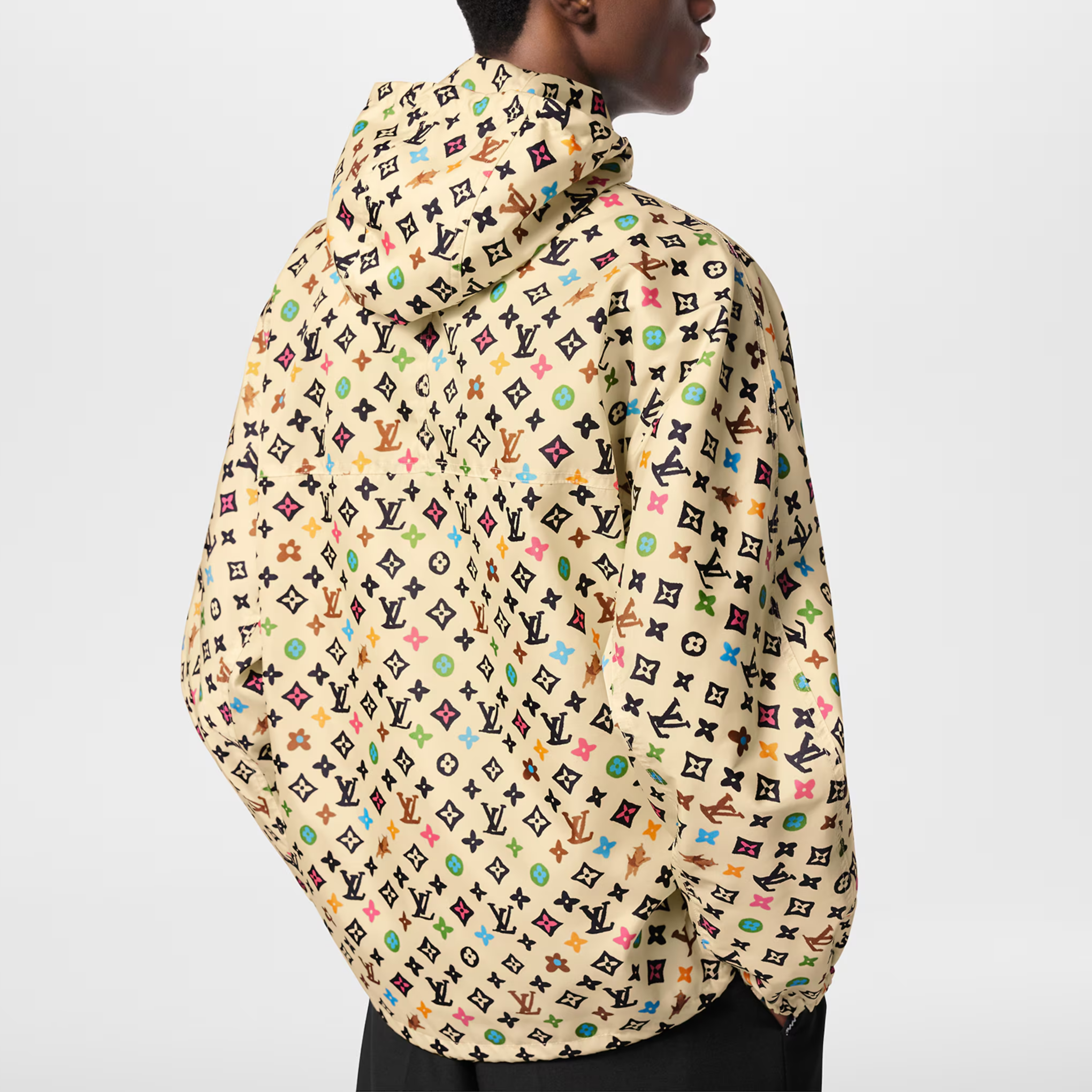Purchase LOUIS VUITTON x Tyler SS24 Jaket Windbreaker Kuning Cetak Logo 1AFRCK