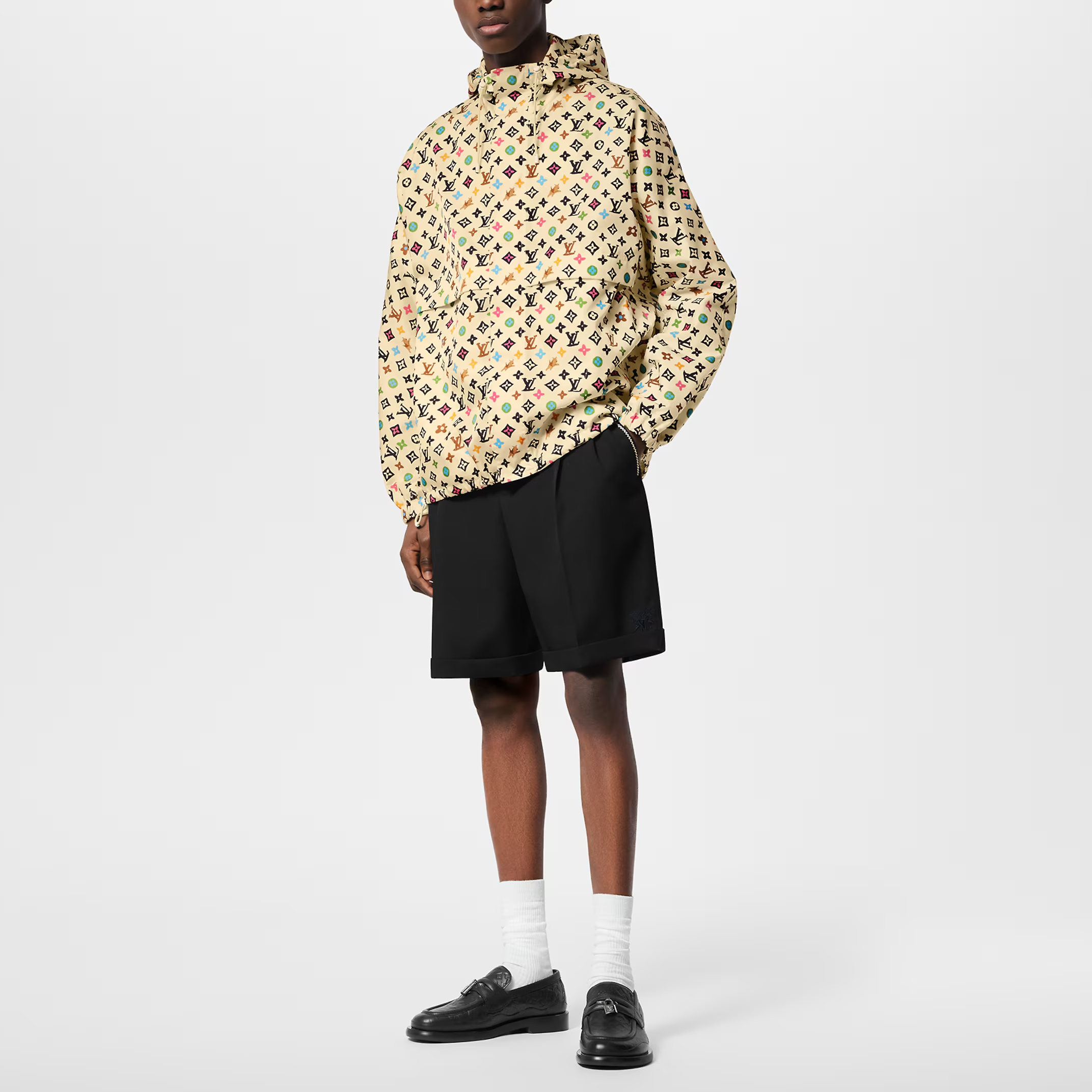 Details for LOUIS VUITTON x Tyler SS24 Jaket Windbreaker Kuning Cetak Logo 1AFRCK