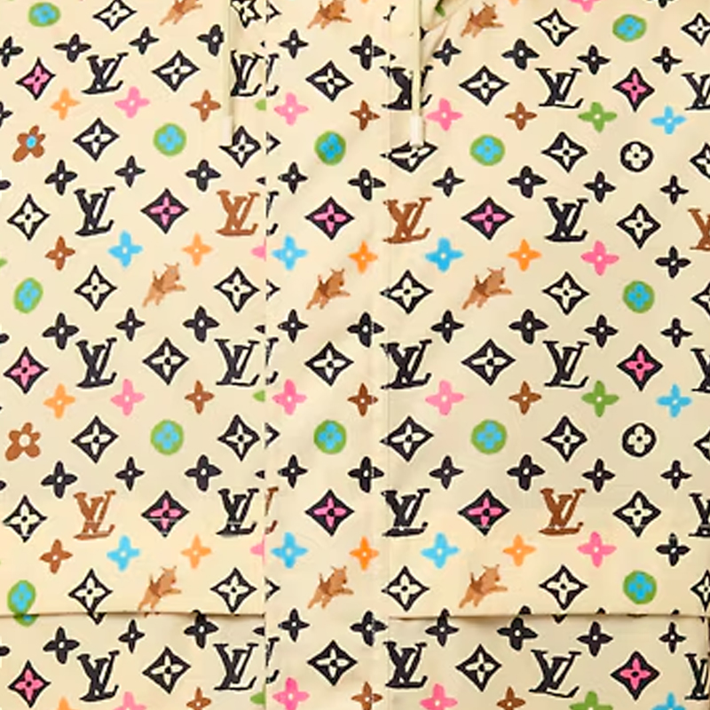 Cheap LOUIS VUITTON x Tyler SS24 Jaket Windbreaker Kuning Cetak Logo 1AFRCK