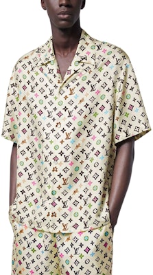 路易威登 x Tyler SS24 米色印花寬鬆短袖襯衫 男款. 1AFQ26 Sizing 路易威登 x Tyler SS24 米色印花寬鬆短袖襯衫 男款. 1AFQ26