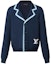 Order LOUIS VUITTON x Tyler SS24 Kardigan Biru Navy Logo Rajut Lelaki. 1AFPXI
