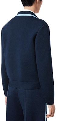 LOUIS VUITTON x Tyler SS24 Kardigan Biru Navy Logo Rajut Lelaki. 1AFPXI Details for LOUIS VUITTON x Tyler SS24 Kardigan Biru Navy Logo Rajut Lelaki. 1AFPXI