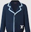 Cheap LOUIS VUITTON x Tyler SS24 Kardigan Biru Navy Logo Rajut Lelaki. 1AFPXI