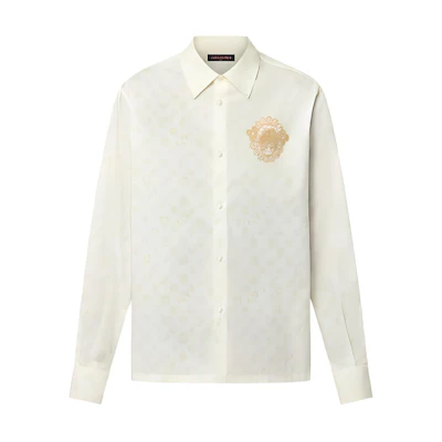 LOUIS VUITTON Tyler SS24 Pattern Print Long-Sleeve Shirt White Edition. 1AFPZW