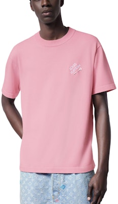 LOUIS VUITTON x Tyler SS24 Logo T-Shirt Lelaki Merah Jambu Bersulam. 1AFPSP Details for LOUIS VUITTON x Tyler SS24 Logo T-Shirt Lelaki Merah Jambu Bersulam. 1AFPSP