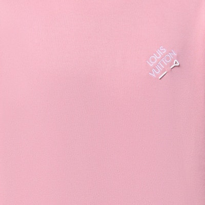 LOUIS VUITTON x Tyler SS24 Logo T-Shirt Lelaki Merah Jambu Bersulam. 1AFPSP Cheap LOUIS VUITTON x Tyler SS24 Logo T-Shirt Lelaki Merah Jambu Bersulam. 1AFPSP