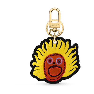 LOUIS VUITTON Yayoi Kusama Leather Keychain Unisex Multicolor Trendy Accessory. M01130
