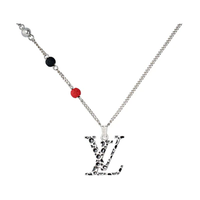 Louis Vuitton Yayoi Kusama LV Infinity Dots Necklace Silver Edition. M01089