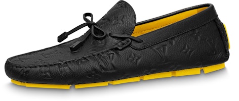 Louis Vuitton x YAYOI KUSAMA Moccasin Shoes 'Black Monogram with Yellow' 1ABD55 Louis Vuitton x YAYOI KUSAMA Moccasin Shoes 'Black Monogram with Yellow' 1ABD55