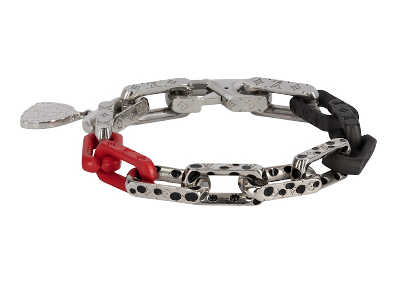 Louis Vuitton x Yayoi Kusama Monogram Chain Bracelet Black/Red