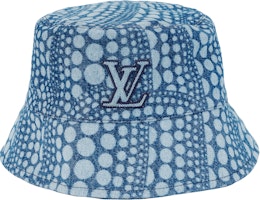 Louis Vuitton x Yayoi Kusama Pumpkin Reversible Blue Bucket Hat for Men. M7066 Louis Vuitton x Yayoi Kusama Pumpkin Reversible Blue Bucket Hat for Men. M7066
