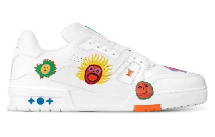 Order 草間彌生/Yayoi Kusama x LOUIS VUITTON 運動鞋 低筒 繫帶 時尚板鞋 男女款白色