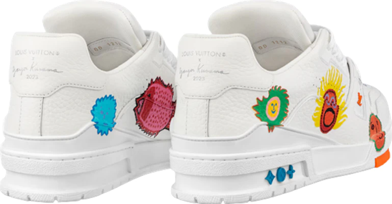 草間彌生/Yayoi Kusama x LOUIS VUITTON 運動鞋 低筒 繫帶 時尚板鞋 男女款白色 Lookbook 草間彌生/Yayoi Kusama x LOUIS VUITTON 運動鞋 低筒 繫帶 時尚板鞋 男女款白色