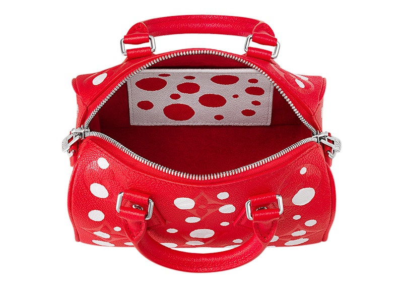 Lookbook Louis Vuitton x Yayoi Kusama Speedy Bandouliere 20 Merah/Putih