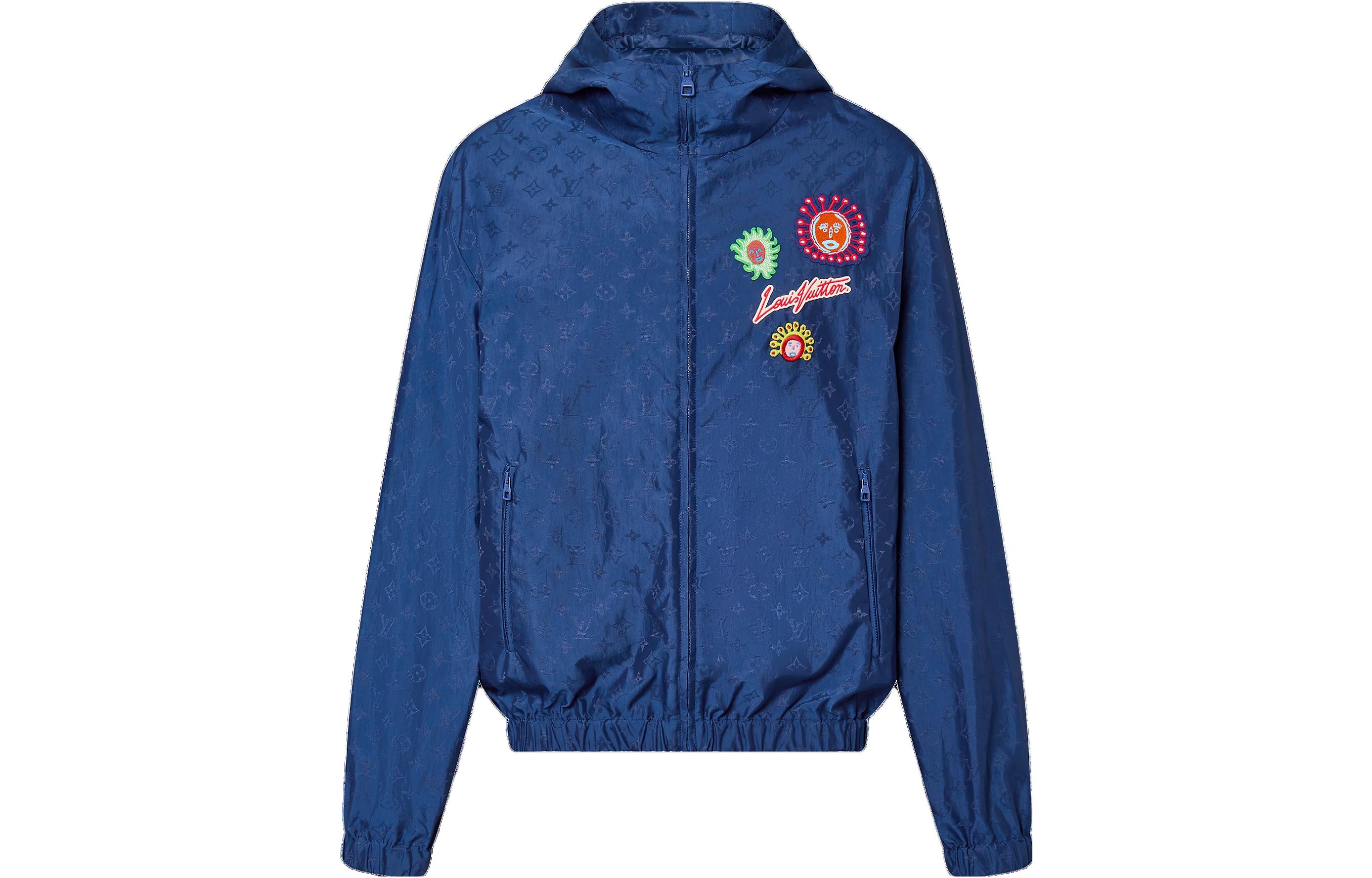 Order 路易威登 x 草间弥生 2023春夏男士蓝色刺绣防风夹克 1AB7MP