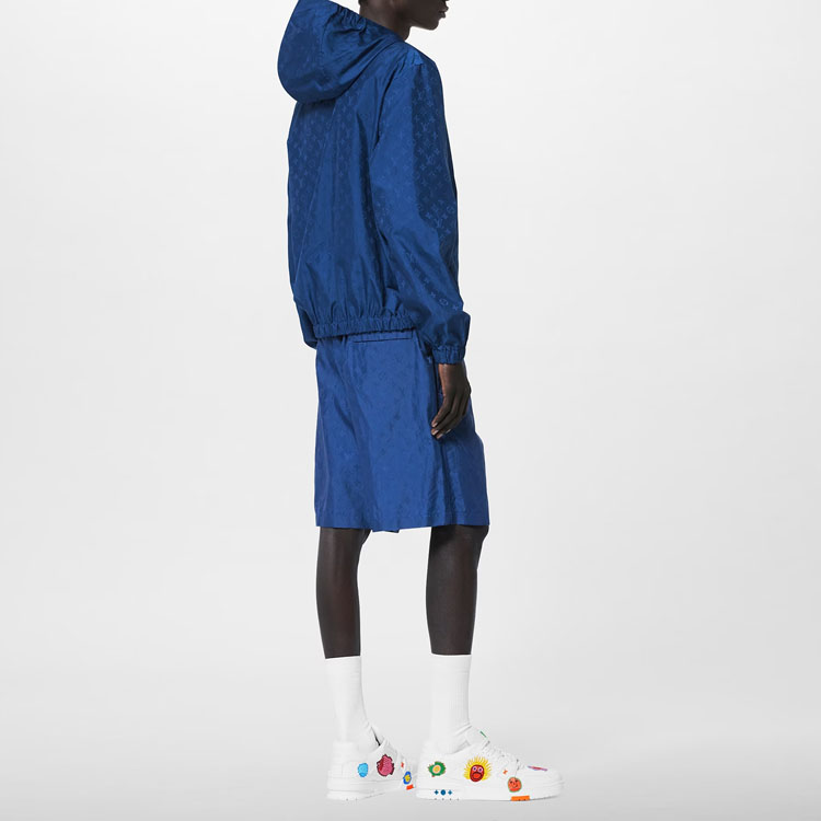 Shop 路易威登 x 草间弥生 2023春夏男士蓝色刺绣防风夹克 1AB7MP