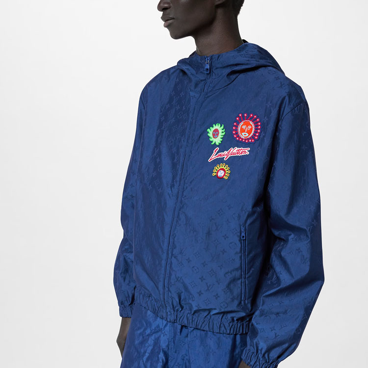 Purchase 路易威登 x 草间弥生 2023春夏男士蓝色刺绣防风夹克 1AB7MP