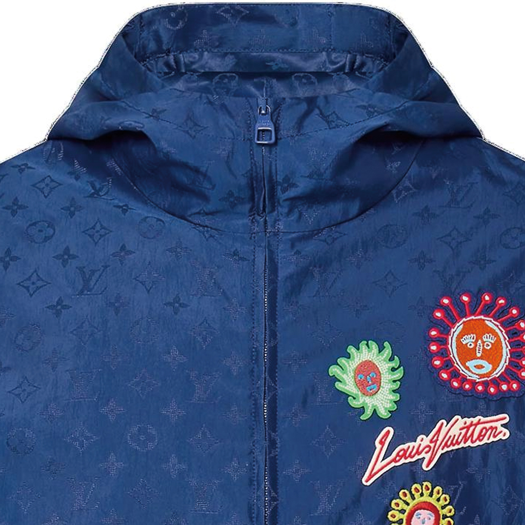 Details for 路易威登 x 草间弥生 2023春夏男士蓝色刺绣防风夹克 1AB7MP