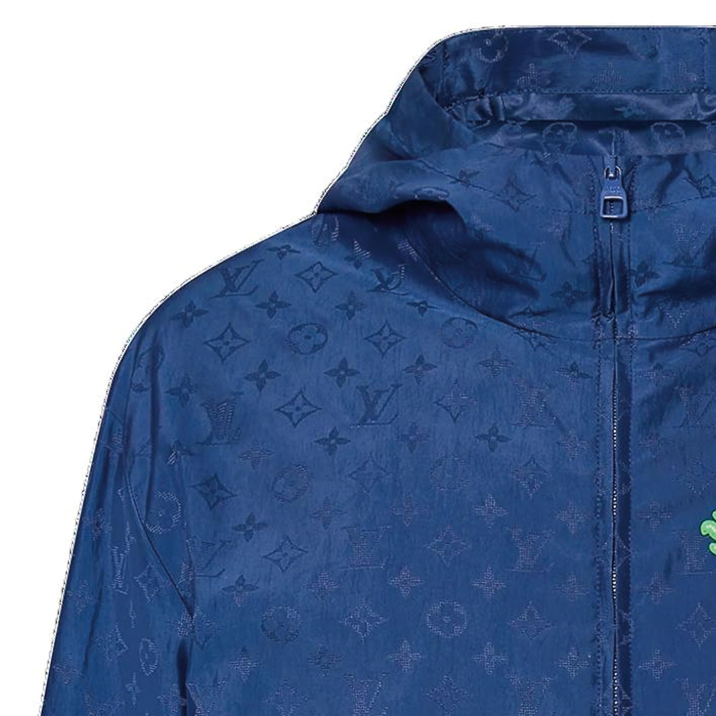 Sizing 路易威登 x 草间弥生 2023春夏男士蓝色刺绣防风夹克 1AB7MP