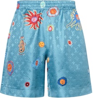 LOUIS VUITTON x Yayoi Kusama SS23 Blue Jacquard Cartoon Relaxed Shorts Men. 1AB487 LOUIS VUITTON x Yayoi Kusama SS23 Blue Jacquard Cartoon Relaxed Shorts Men. 1AB487