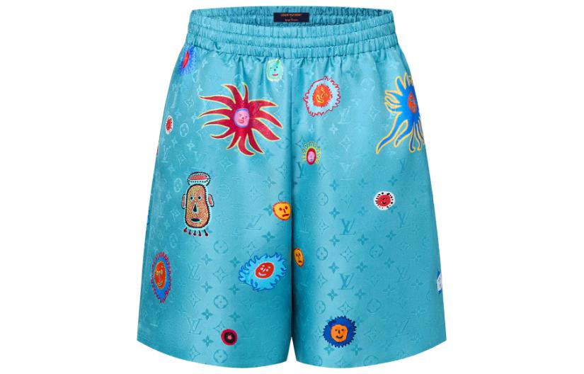 Order LOUIS VUITTON x Yayoi Kusama SS23 Pantalones Cortos Azul Jacquard Hombre. 1AB487