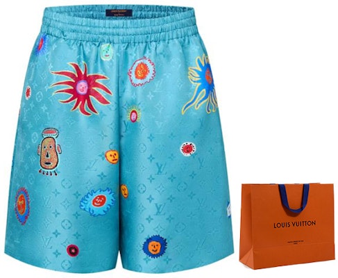 LOUIS VUITTON x Yayoi Kusama SS23 Pantalones Cortos Azul Jacquard Hombre. 1AB487 Sizing LOUIS VUITTON x Yayoi Kusama SS23 Pantalones Cortos Azul Jacquard Hombre. 1AB487