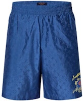 LOUIS VUITTON x Yayoi Kusama SS23 Blue Monogram Print Straight Beach Shorts Mens. 1AB79T LOUIS VUITTON x Yayoi Kusama SS23 Blue Monogram Print Straight Beach Shorts Mens. 1AB79T