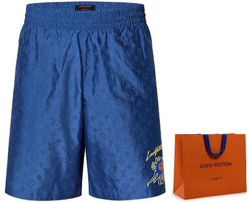 LOUIS VUITTON x Yayoi Kusama SS23 Celana Pendek Pantai Biru Monogram Pria. 1AB79T Order LOUIS VUITTON x Yayoi Kusama SS23 Celana Pendek Pantai Biru Monogram Pria. 1AB79T