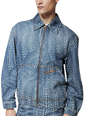 LOUIS VUITTON x Yayoi Kusama SS23 Blue Pumpkin Denim Jacket Edition. 1AB6OO Details for LOUIS VUITTON x Yayoi Kusama SS23 Blue Pumpkin Denim Jacket Edition. 1AB6OO