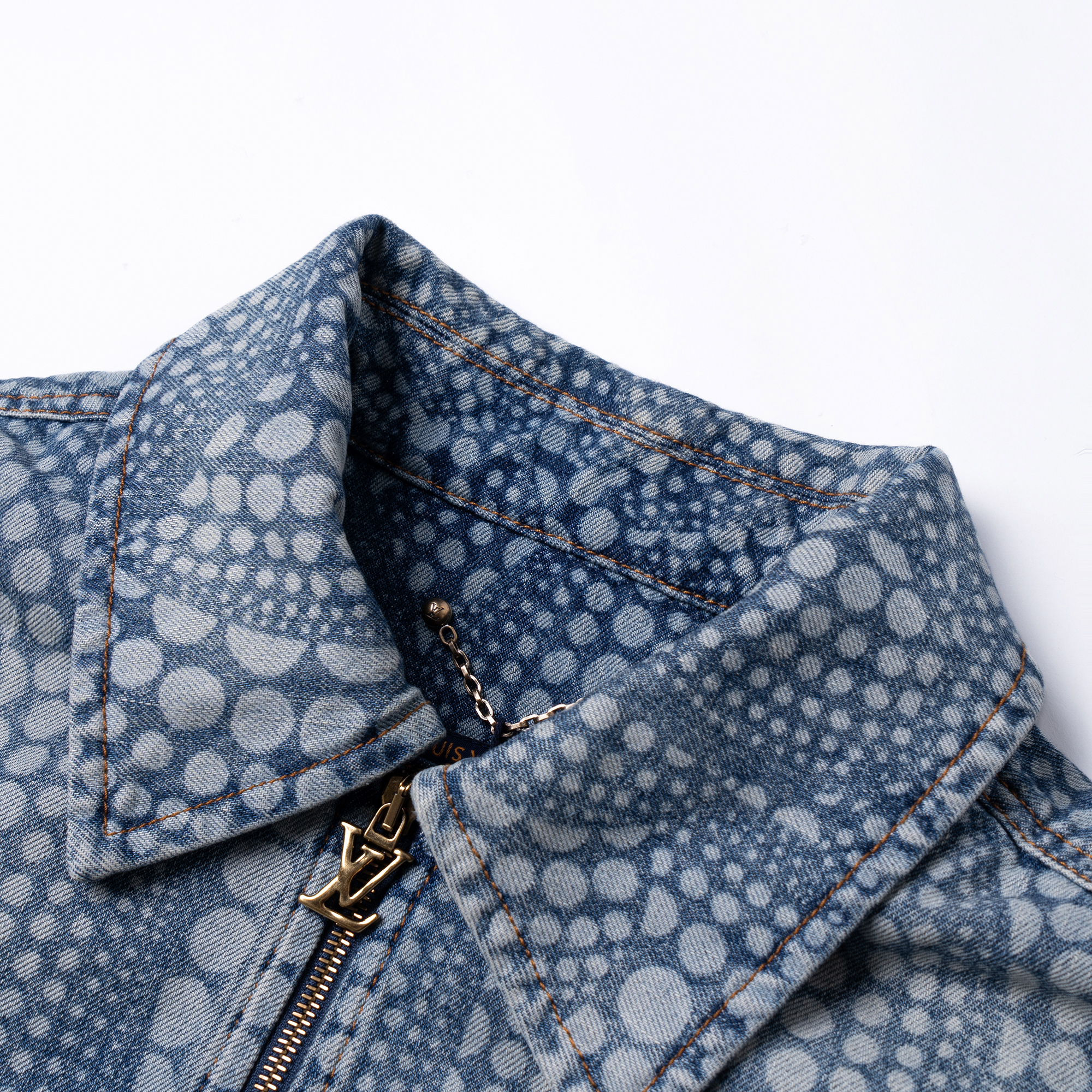 LOUIS VUITTON Yayoi Kusama SS23 Blue Pumpkin Denim Jacket  Edition. 1AB6OO 圖 7