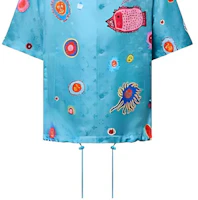 Sizing ルイ・ヴィトン x 草間彌生 SS23 フェイスプリント ブルー 半袖シャツ メンズ 1AB7IK