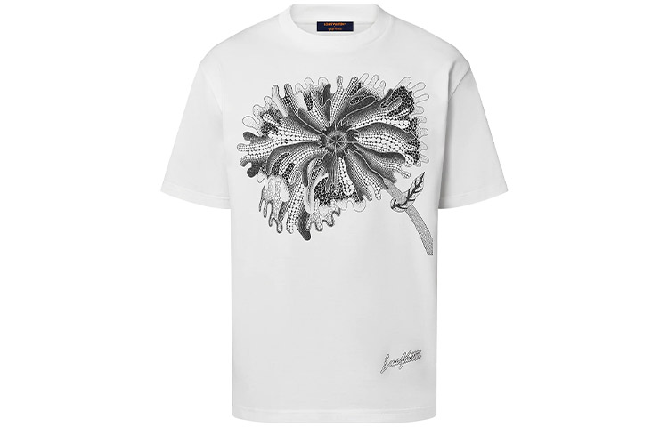 LOUIS VUITTON x Yayoi Kusama SS23 Graphic Floral White Tee  Casual Shirt 1AB6IJ
