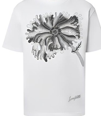 LOUIS VUITTON x 草間彌生 SS23 圖案花卉白色短袖 休閒T恤 1AB6IJ Details for LOUIS VUITTON x 草間彌生 SS23 圖案花卉白色短袖 休閒T恤 1AB6IJ