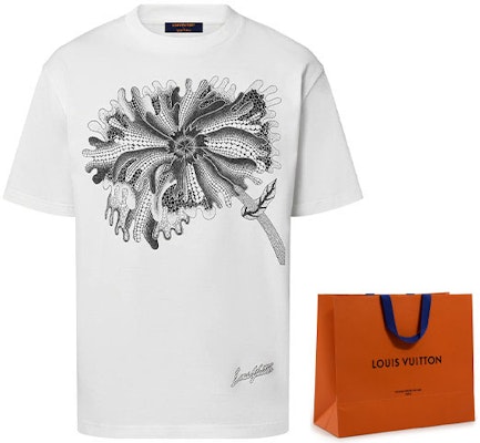 LOUIS VUITTON x 草間彌生 SS23 圖案花卉白色短袖 休閒T恤 1AB6IJ Sizing LOUIS VUITTON x 草間彌生 SS23 圖案花卉白色短袖 休閒T恤 1AB6IJ