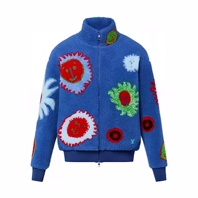 LOUIS VUITTON Yayoi Kusama SS23 Pattern Logo Embroidered Jacket Blue 1AB6X0