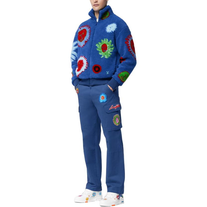 LOUIS VUITTON Yayoi Kusama SS23 Pattern Logo Embroidered Jacket Blue 1AB6X0 圖 3
