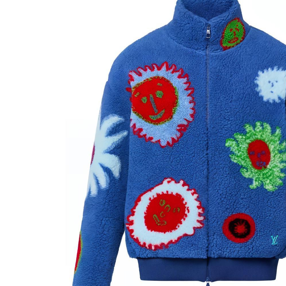 LOUIS VUITTON Yayoi Kusama SS23 Pattern Logo Embroidered Jacket Blue 1AB6X0 圖 7