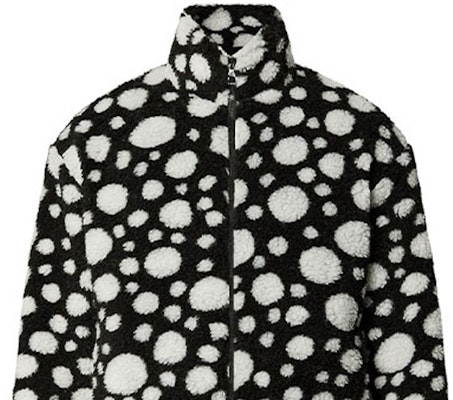 LOUIS VUITTON x Yayoi Kusama SS23 Jaket Fleece Zip Polka Dot Hitam Lelaki. 1AB6HE Sizing LOUIS VUITTON x Yayoi Kusama SS23 Jaket Fleece Zip Polka Dot Hitam Lelaki. 1AB6HE