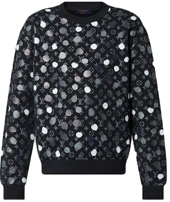 LOUIS VUITTON x Yayoi Kusama SS23 Logo Polka Dot Hitam Sweatshirt. 1AB6J7 Order LOUIS VUITTON x Yayoi Kusama SS23 Logo Polka Dot Hitam Sweatshirt. 1AB6J7