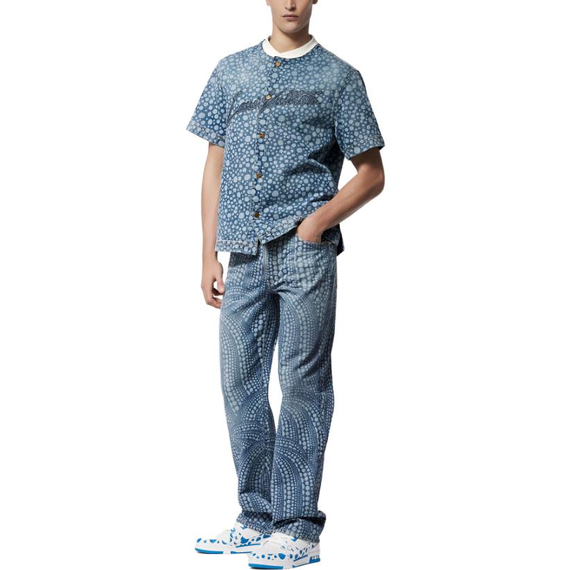 Lookbook Louis Vuitton x Yayoi Kusama Camisa Hombre Logo Lunares SS23 Manga Corta. 1AB6O5