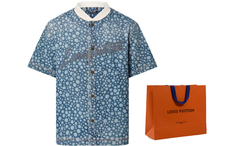 Cheap Louis Vuitton x Yayoi Kusama Camisa Hombre Logo Lunares SS23 Manga Corta. 1AB6O5