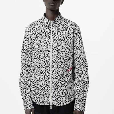 LOUIS VUITTON x 草間彌生 SS23 白色波點長袖拉鍊襯衫 男款 1AB6I2 Shop LOUIS VUITTON x 草間彌生 SS23 白色波點長袖拉鍊襯衫 男款 1AB6I2
